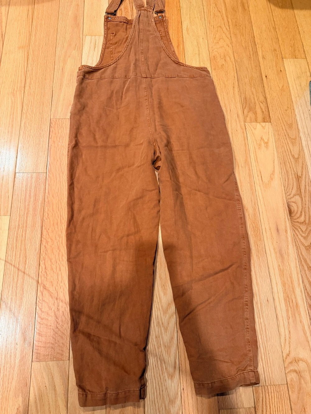 aerie Rust Brown Cotton Overall Jumpsuit